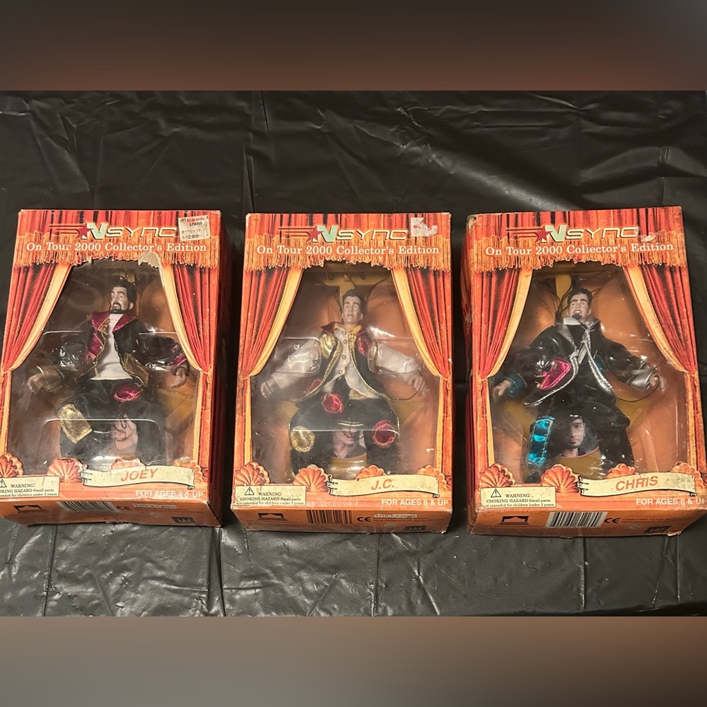 *NSYNC On Tour 2000 Collector's Edition Dolls Set of 3! Joey. JC. Chris.